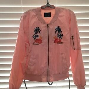 Embroidered Aloha bomber jacket